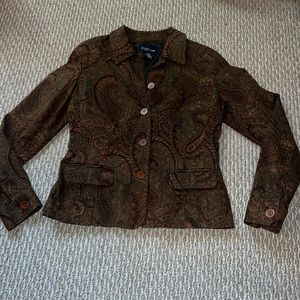 Brown Paisley Print Jacket
